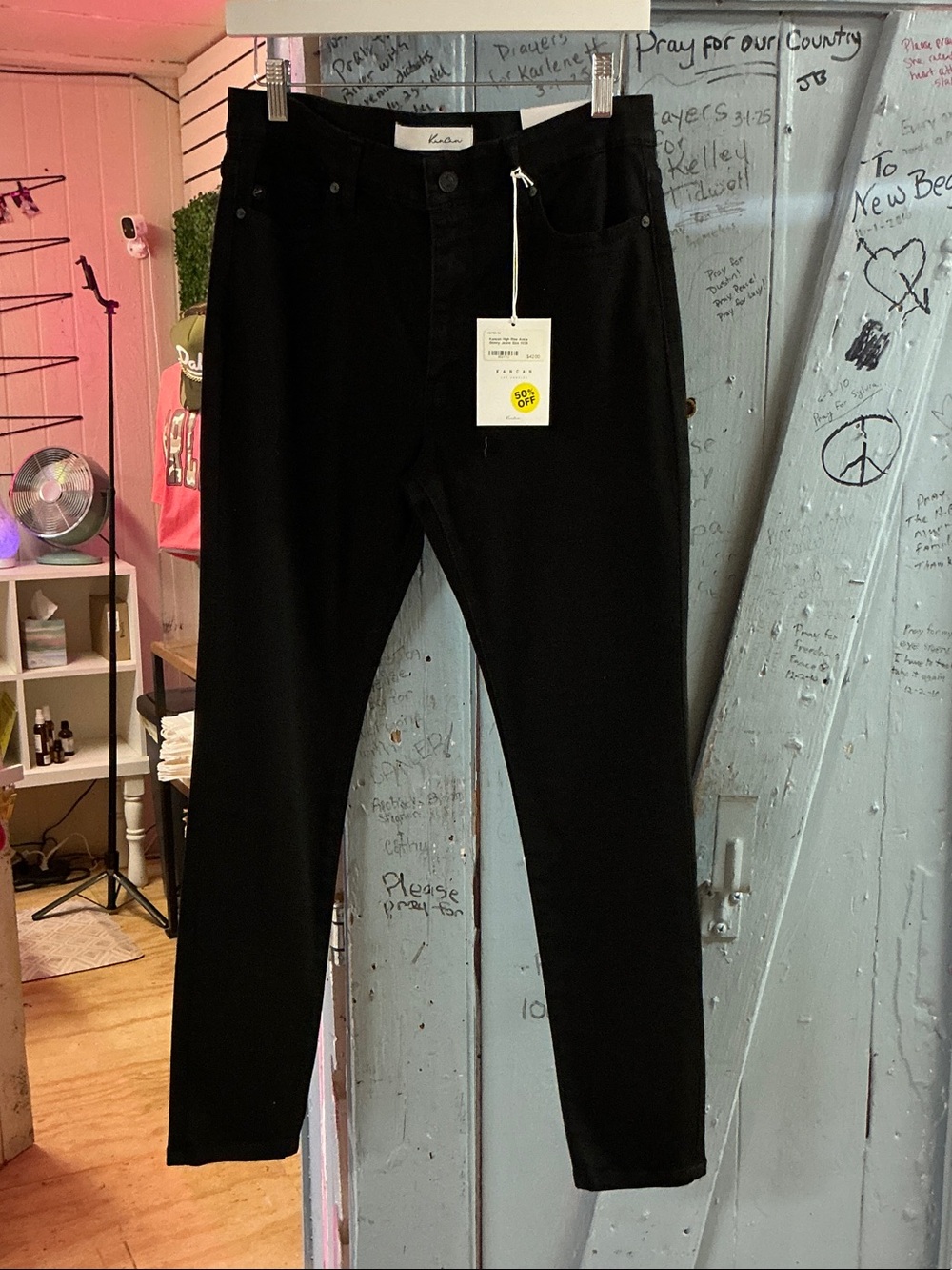 KanCan Black High Rise Ankle Skinny Jeans Tag